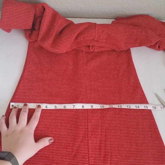 Christy Dawn red dead stock uncalled recycled fabric the Abbey sweater dress - Picture 13 of 14